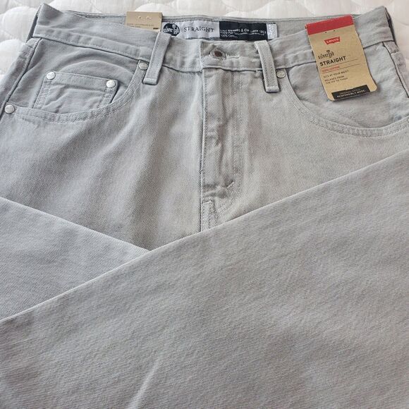 NEW! Levi's Silver Tab '90's' Style' Men's 30x30 Straight Fit Gray Distressed - Picture 3 of 12